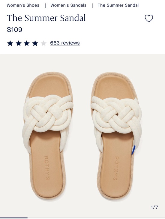 Rothy's Shoes - Rothy's The Summer Sandal — Cream Women’s Slide